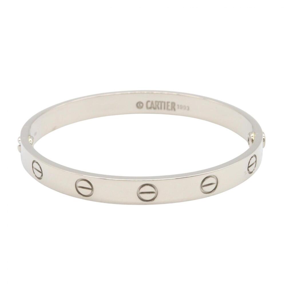 Cartier Love Bracelet, 18K White Gold (WG), Women's, Silver Tone, B6067600